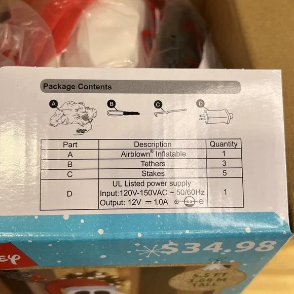 Jack Skellington Light Up Inflatable 5.5 FT Santa Nightmare Before Christmas - Picture 10 of 11